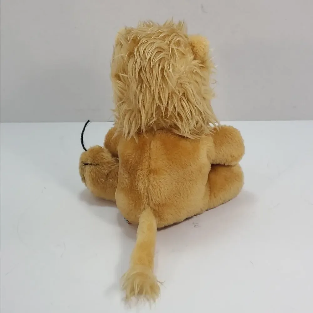 Vintage Dakin sitting Licorice Lion bean plush toy 1979 Korea 7 1/2